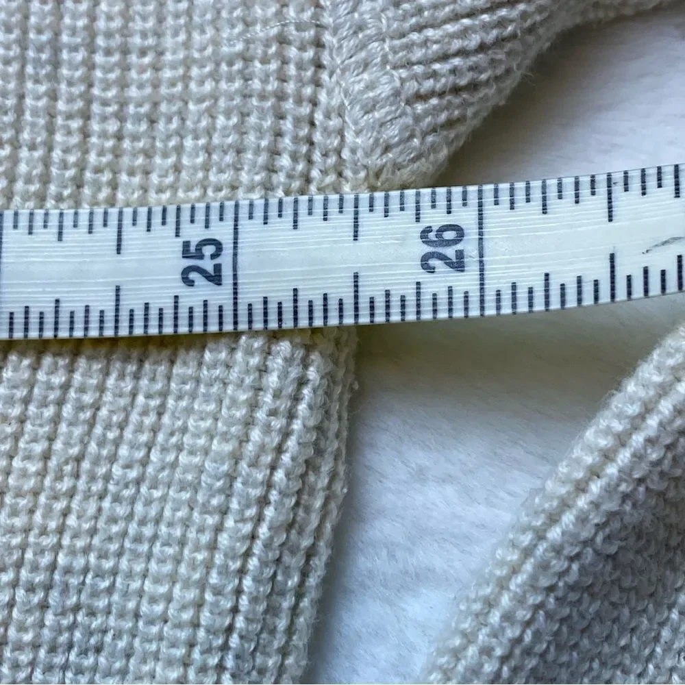 Eddie Bauer Cream Long Sleeve Crew Neck 100% Cotton Sweater Size XL - Picture 7 of 9